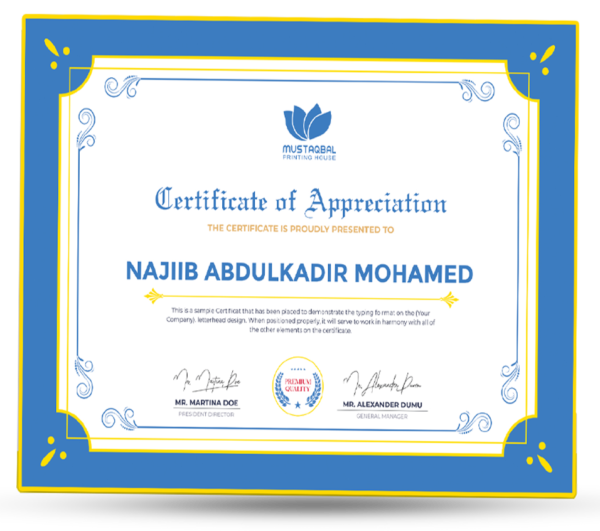 Certificate